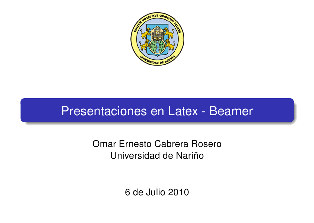 Presentaciones en Latex – Beamer | Lucas Poldrosky